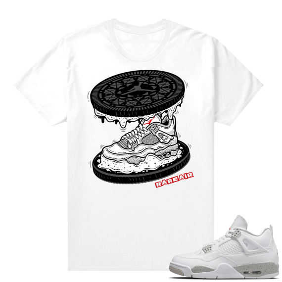 White Oreo 4s sneaker tees Rare Air Oreo 4