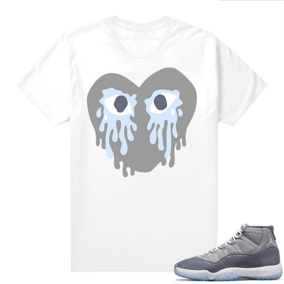 Cool Grey 11 Jordan - Tees Crying Heart