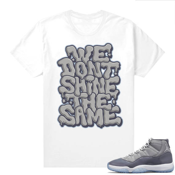 Cool Grey 11 Jordan - Tees Don’t Shine Bubble Font