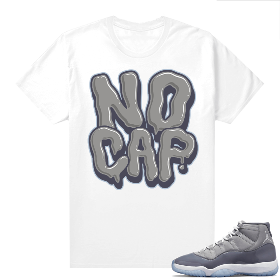 Cool Grey 11 Jordan - Tees No Cap Bubble Font