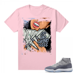 Cool Grey 11 Jordan - Tees Pink On My Grind