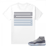 Cool Grey 11 Jordan - Tees White 23