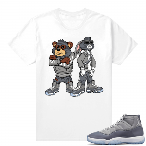 Cool Grey 11 Jordan - Tees White Big Steppas