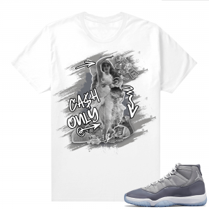 Cool Grey 11 Jordan - Tees White Cash Only