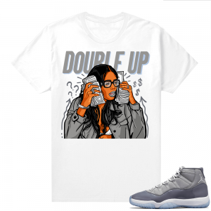 Cool Grey 11 Jordan - Tees White Double Up Time