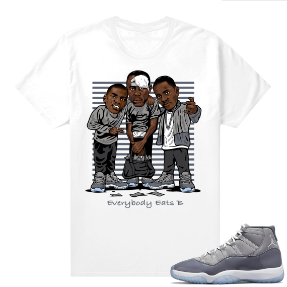 Cool Grey 11 Jordan - Tees White Everybody Eats B