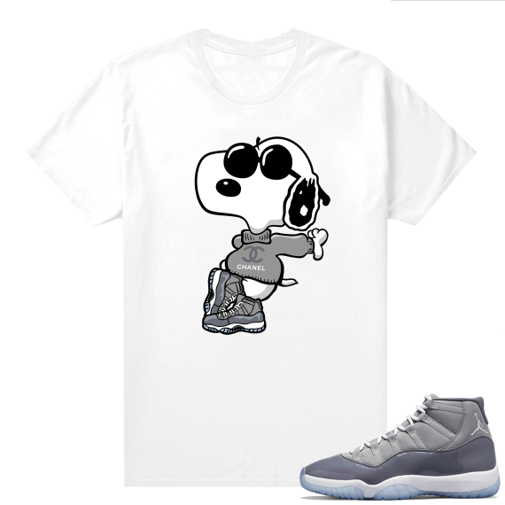 Cool Grey 11 Jordan - Tees White Fly Snoopy