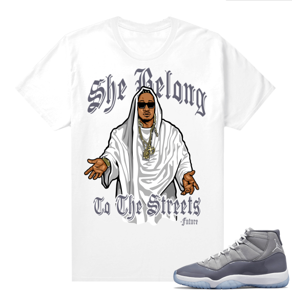 Cool Grey 11 Jordan - Tees White Future Gospel