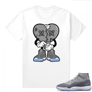 Cool Grey 11 Jordan - Tees White Heart Broken