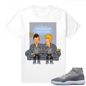 Cool Grey 11 Jordan - Tees White Hype Beavis and Sneaker-head