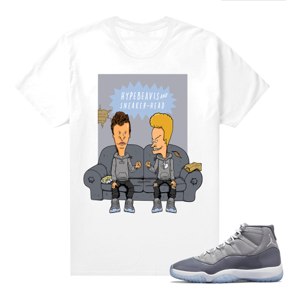 Cool Grey 11 Jordan - Tees White Hype Beavis and Sneaker-head