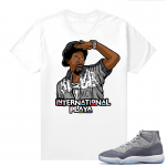 Cool Grey 11 Jordan - Tees White Jerome International Playa