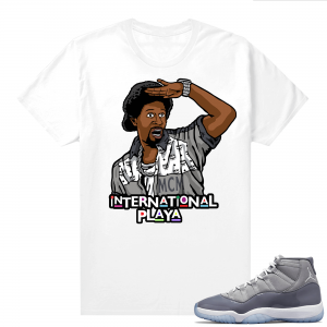 Cool Grey 11 Jordan - Tees White Jerome International Playa