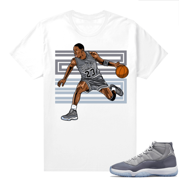 Cool Grey 11 Jordan - Tees White MJ Fast Break