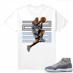 Cool Grey 11 Jordan - Tees White MJ Finesse