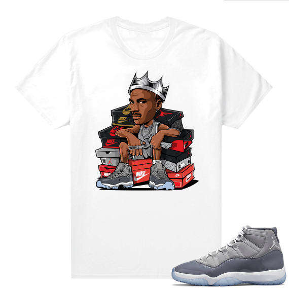 Cool Grey 11 Jordan - Tees White MJ King