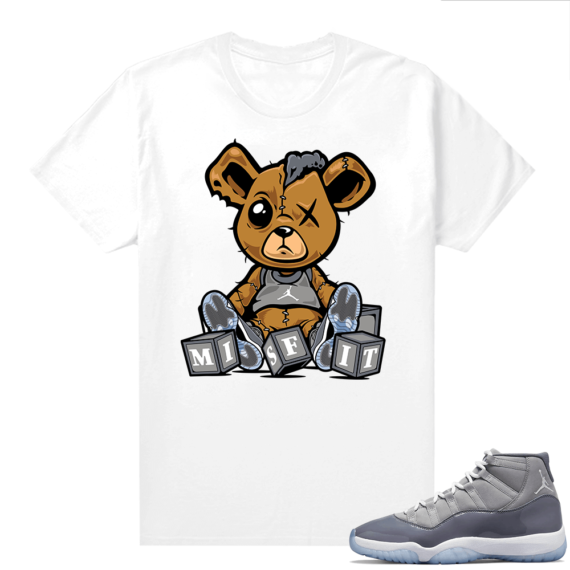 Cool Grey 11 Jordan - Tees White Misfit Teddy