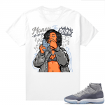 Cool Grey 11 Jordan - Tees White Money To Burn