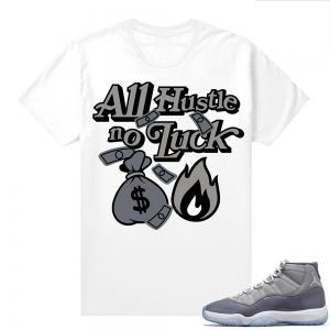 Cool Grey 11 Jordan - Tees White No Luck