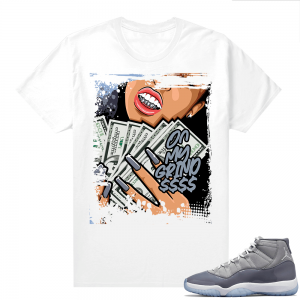 Cool Grey 11 Jordan - Tees White On My Grind