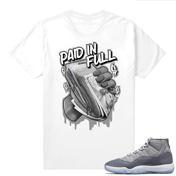 Cool Grey 11 Jordan - Tees White Paid In Full