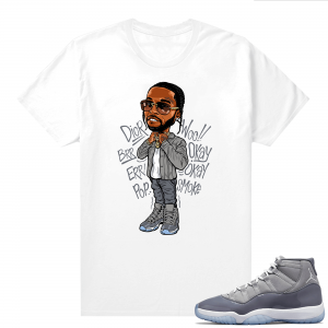 Cool Grey 11 Jordan - Tees White Pop Smoke