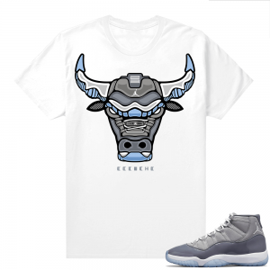 Cool Grey 11 Jordan - Tees White Rare Air Bull