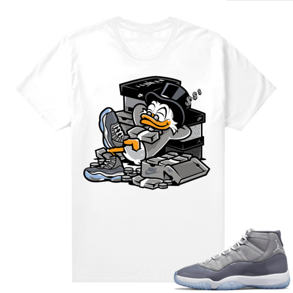 Cool Grey 11 Jordan - Tees White Scrooge Bred Up