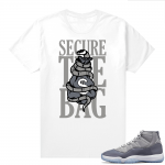 Cool Grey 11 Jordan - Tees White Secure the Bag