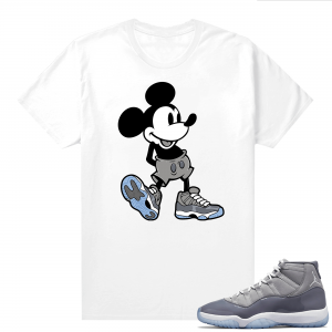 Cool Grey 11 Jordan - Tees White Sneakerhead Mickey