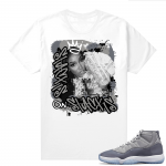 Cool Grey 11 Jordan - Tees White Stacks on Stacks