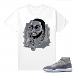 Cool Grey 11 Jordan - Tees White The Woo