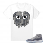 Cool Grey 11s shirt White Crying Heart