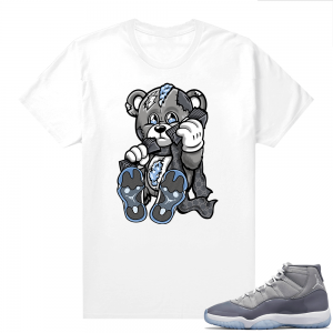 Cool Grey 11s shirt White Designer Bear