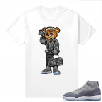 Cool Grey 11s shirt White Soulja Bear