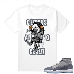 Jordan 11 Cool Grey T shirt Anything For Clout