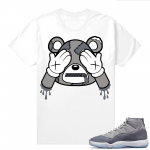 Jordan 11 Cool Grey T shirt Bear See No Evil