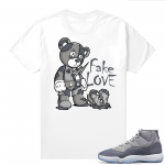 Jordan 11 Cool Grey T shirt Fake Love Bear