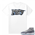 Jordan 11 Cool Grey T shirt Finesse Letters