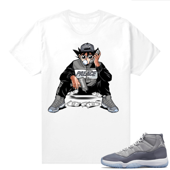 Jordan 11 Cool Grey T shirt Goku Hype