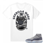 Jordan 11 Cool Grey T shirt Guerilla Mode