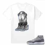 Jordan 11 Cool Grey T shirt Monkey Toy x AJ11