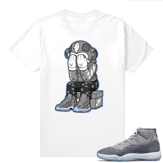 Jordan 11 Cool Grey T shirt Monkey Toy x AJ11