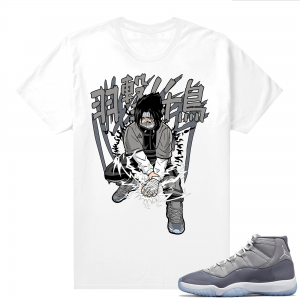 Jordan 11 Cool Grey T shirt Sasuke Hype