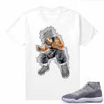 Jordan 11 Cool Grey T shirt Super Saiyan