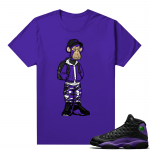 Bored Ape Yacht Club Sneakerhead Ape Court Purple 13s Purple T shirt