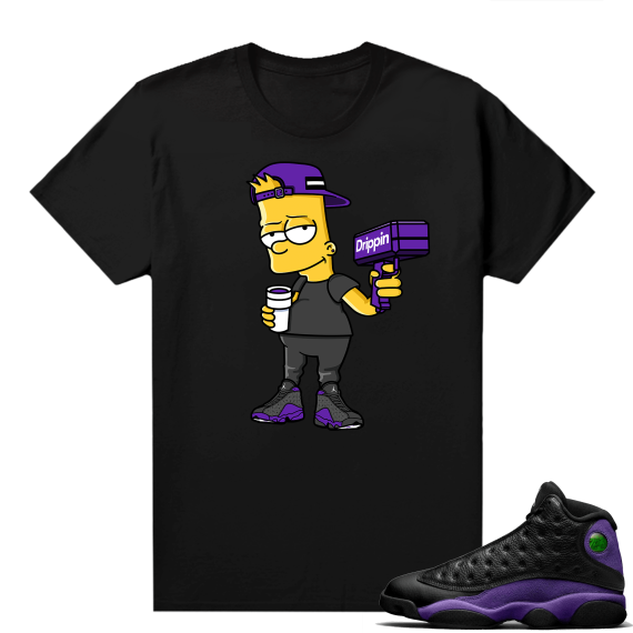 Court Purple 13s Jordan  tees black Bart Cash Gun