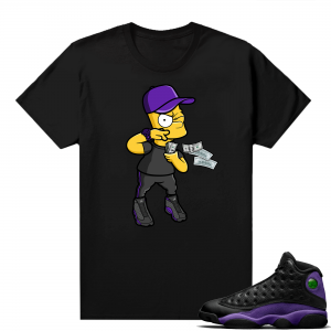 Court Purple 13s Jordan  tees black Bart Money stacks