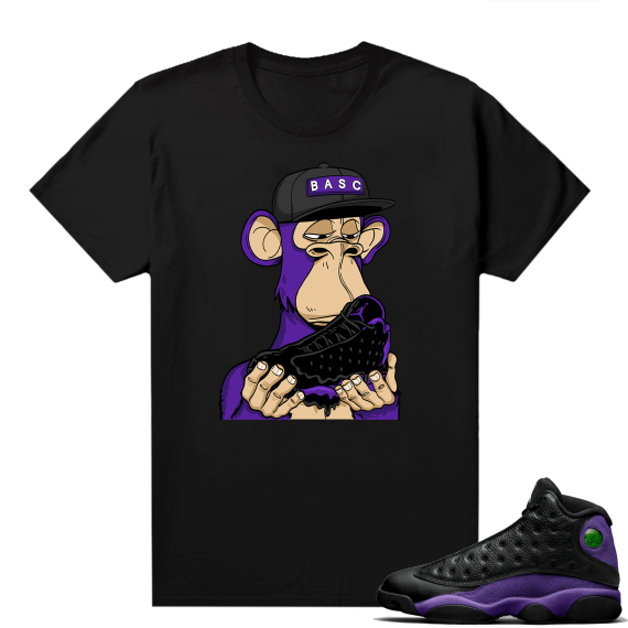 Court Purple 13s Jordan  tees black Bored Ape Sneakerhead Club Drippy Kicks