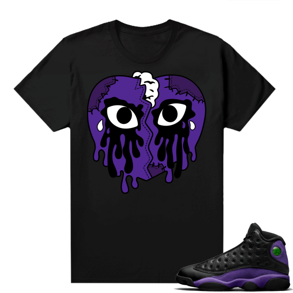 Court Purple 13s Jordan  tees black Crying Heart